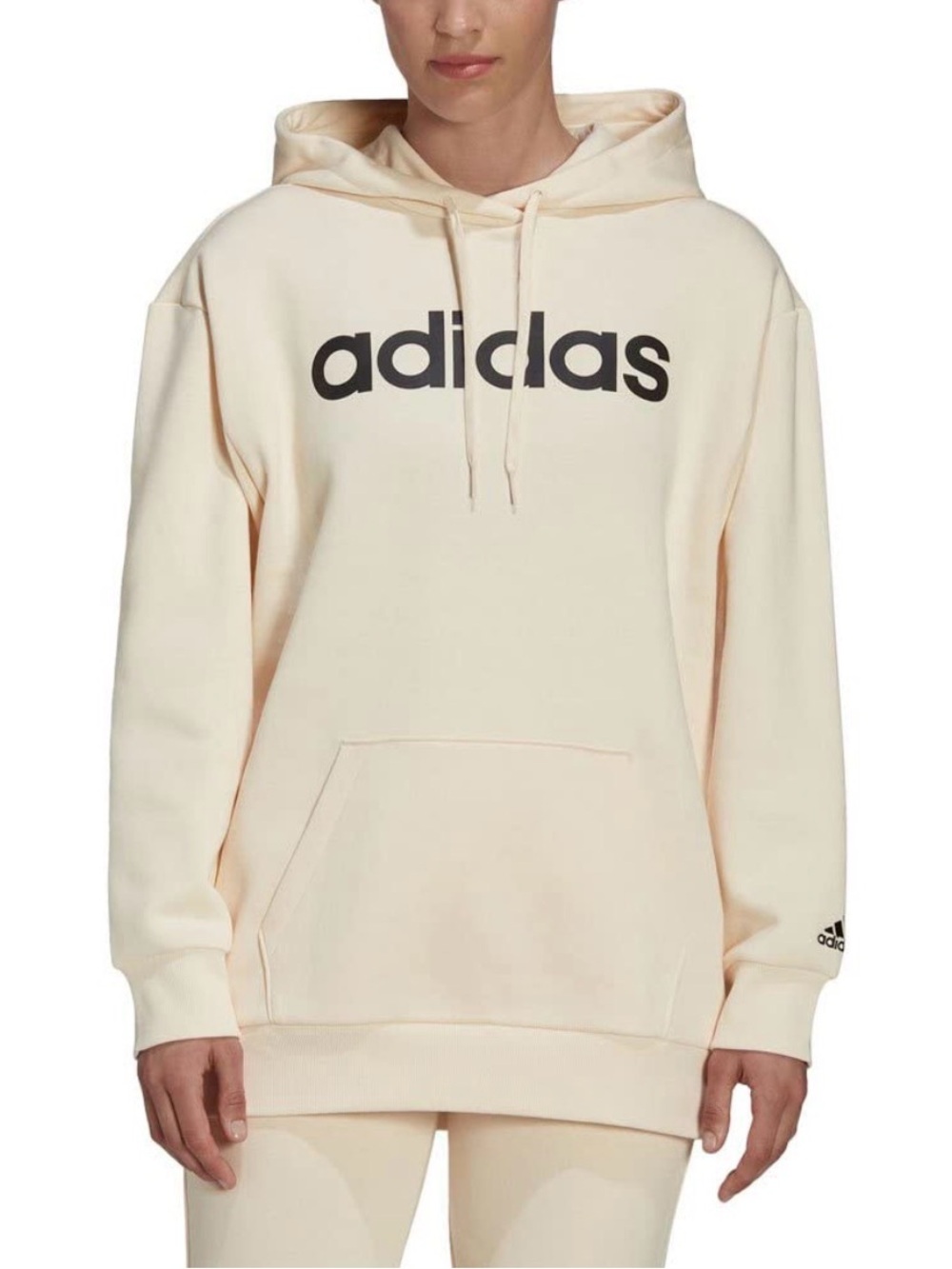 adidas Cream long & over size Hoodie
